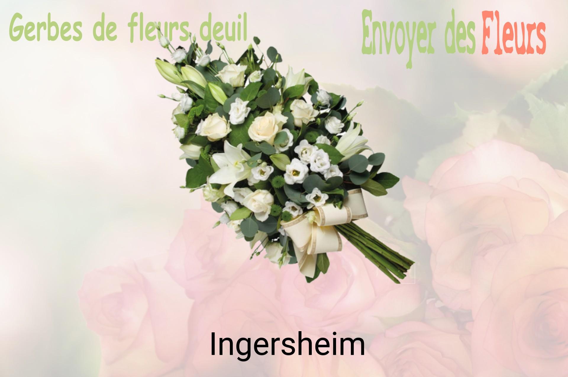 Gerbe de fleurs de deuil livrée à Ingersheim